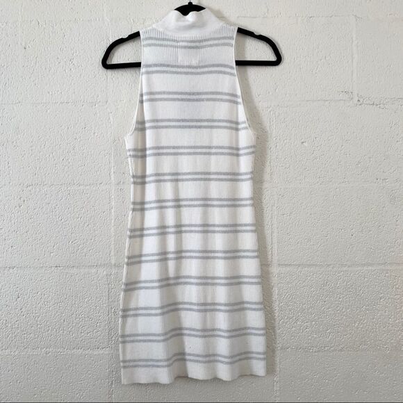 NWT Chaser White & Metallic Silver sweater dress Md Last Chance! - Picture 3 of 3